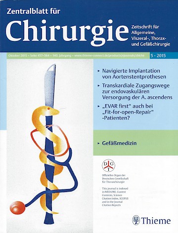 Titelblatt:Zentralblatt für Chirurgie