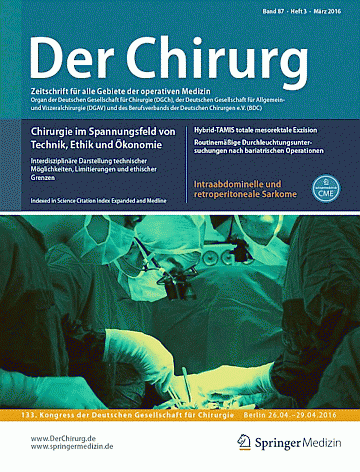 Titelblatt:Der Chirurg (Springer)