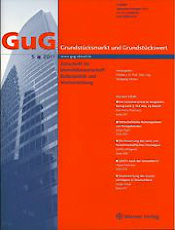 Titelblatt:Grundstücksmarkt und Grundstückswert GuG