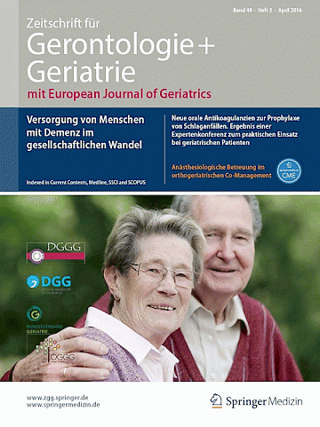 Titelblatt:Zeitschrift für Gerontologie und Geriatrie