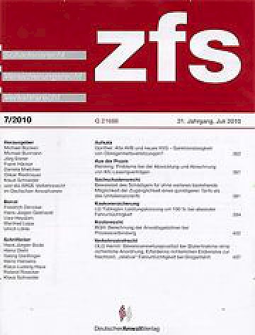 Titelblatt:zfs - Zeitschrift für Schadensrecht